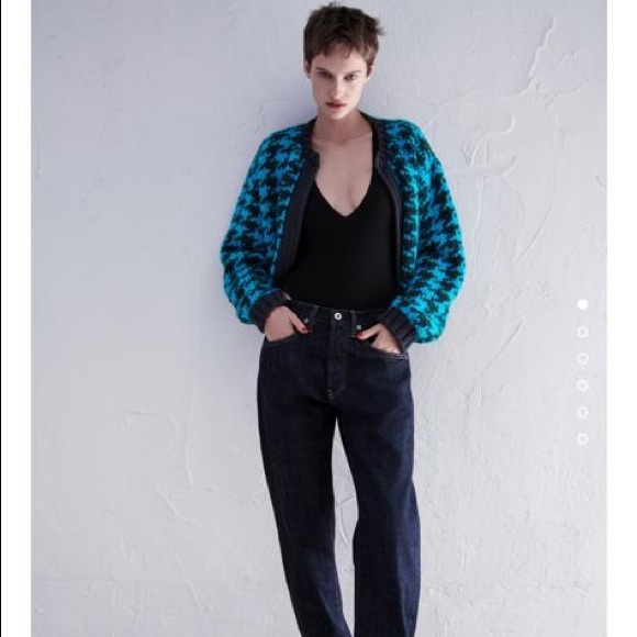 Zara Houndstooth Knit Cardigan - Picture 3 of 9